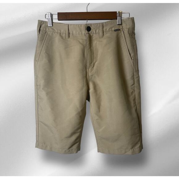 Hurley Other - Hurley Boys Khaki Nike Dri Fit 10-inch Inseam Flat Front Shorts Size 20